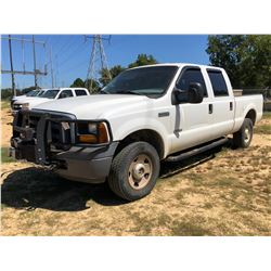 2007 FORD F250 PICKUP, VIN/SN:1FTSW21P37EB43682 - 4X4, CREW CAB, POWER STROKE DIESEL ENGINE, A/T, WI