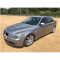 2005 BMW 530i VIN/SN:WBANA73545CR59133 - GAS ENGINE, A/T, ODOMETER READING 152,448 MILES (COUNTY OWN
