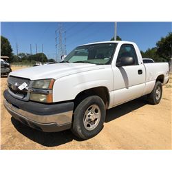 2004 CHEVROLET CHEYENNE PICKUP, VIN/SN:1GCEK14V24Z281991 - GAS ENGINE, A/T, ODOMETER READING 206,846