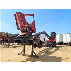 PRENTICE 410D LOG LOADER, VIN/SN:50822 - CAB, A/C, CTR DELIMBER, MTD ON EVANS TRAILER, METER READING
