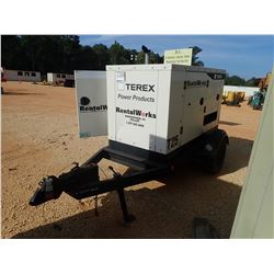 TEREX T25 GENERATOR, VIN/SN:T2508-000104 - ISUZU DIESEL, PORTABLE, BUMPER PULL, METER READING 8,318 