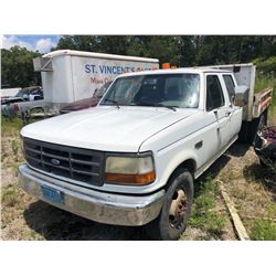 1995 FORD F350 DUMP TRUCK, VIN/SN:SEA43340 - S/A, CREW CAB, GAS, A/T, HEIL DUMP BODY (COUNTY OWNED) 