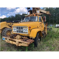 1980 GMC MECHANICS TRUCK, VIN/SN:V595506 - CAT DIESEL, MANAUL TRANS, POWERS SPUR O MATIC CRANE