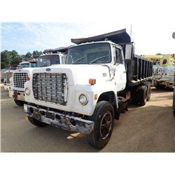 FORD 9000 DUMP TRUCK, - T/A, DETROIT ENGINE, ROADRANGER RT-6613 TRANS, 15' STEEL DUMP BODY, 10.0020 
