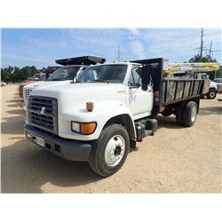 1998 FORD F SERIES DUMP TUCK, VIN/SN:1FDNF70JXWVA24366 - S/A, V8 GAS ENGINE, 5 SPEED TRANS, GVWR 26,
