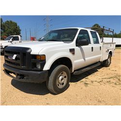 2008 FORD F350 SERVICE TRUCK, VIN/SN:1FDWW31R78EC06367 - 4X4, CREW CAB, POWER STROKE DIESEL ENGINE, 