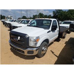 2015 FORD F350 FLATBED, VIN/SN:1FDRF3G69FEB78093 - S/A, V8 GAS ENGINE, A/T, 11' FLATBED BODY, ODOMET
