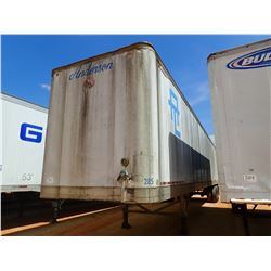 1985 GREAT DANE VAN TRAILER, VIN/SN:1GRAA9621FS133205 - T/A, 48' LENGTH, ROLL UP DOOR