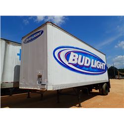 VAN TRAILER, - S/A, 28' LENGTH, ROLL UP DOOR, LIFT GATE (BILL OF SALE ONLY)