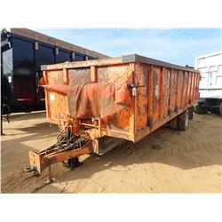 DEBRIS TRAILER, VIN/SN:800533 - S/A, 20' DUMP BODY, PINTLE HITCH (CITY OWNED)