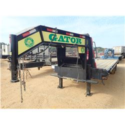 2019 GATOR 25 GOOSENECK TRAILER, VIN/SN:4Z1GF2528KS001758 - DUAL T/A, 12 TON, 25' LENGTH, DOVETAIL, 