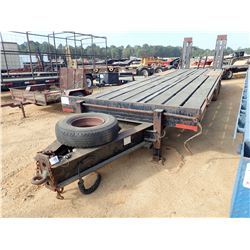 TAG TRAILER, - T/A, 30' LENGTH, DOVETAIL, RAMPS (BILL OF SALE ONLY)