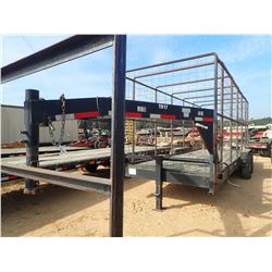2008 GOOSENECK TRAILER, VIN/SN:1FTGH722681505131 - T/A, 22' LENGTH, CAGE WITH BARN DOORS