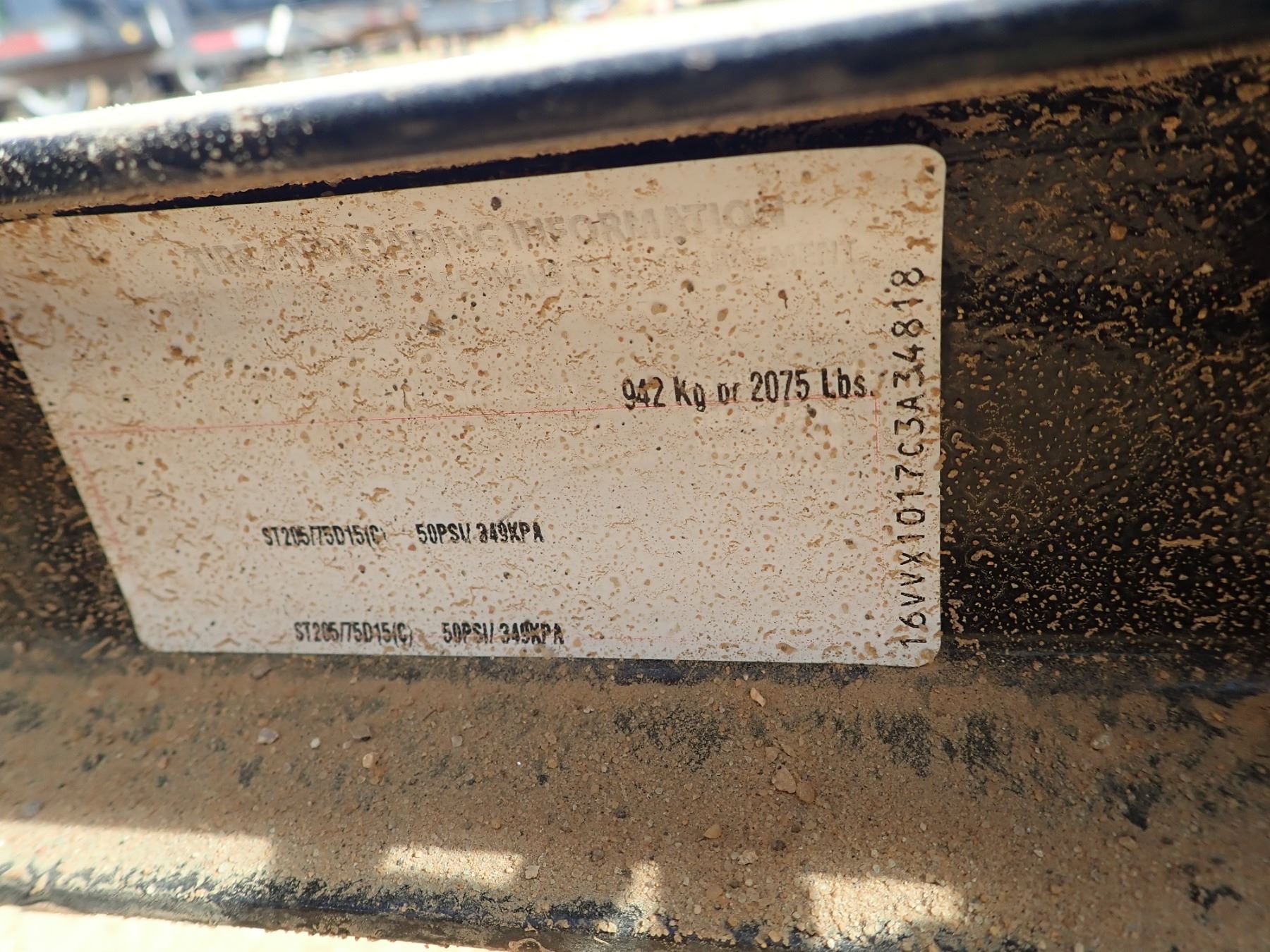 2012 BIG TEX 30SV TAG TRAILER, VIN/SN1GVVX1017CEAE4818 S/A, 10