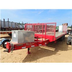 2012 BETTER BUILT TAG TRAILER, VIN/SN:4MNDB2437C1001332 - TRI AXLE, 9 TON, 22' LENGTH, DOVETAIL, RAM