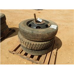 (3) 9R22.5 TIRES AND RIMS (A-2)