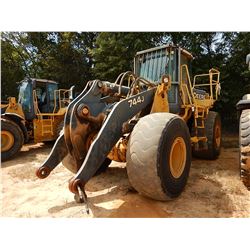 2008 JOHN DEERE 744J WHEEL LOADER, VIN/SN:618045 - AUX HYD, CAB, AC, 26.5R25 TIRES, METER READING 18