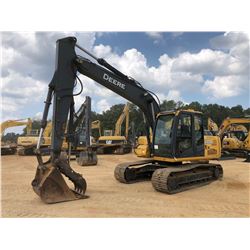 2012 JOHN DEERE 120D HYDRAULIC EXCAVATOR, VIN/SN:037662 - 10' STICK, 36" BUCKET, HYD THUMB, CAB, A/C