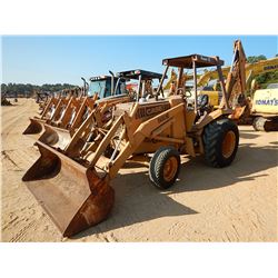 CASE 580E LOADER BACKHOE, VIN/SN:9868479 - BUCKET, CANOPY, METER READING 3,344 HOURS