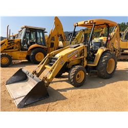2009 JOHN DEERE 110 LOADER BACKHOE, VIN/SN:810257 - 4X4, BUCKET, CANOPY, MANUAL COUPLER, AUX HYD, ME