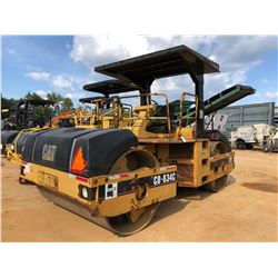 CAT CB-634C ROLLER, VIN/SN:3BR00380 - TANDEM, 84" SMOOTH DRUMS, VIBRATORY, CANOPY, METER READING 4,5