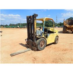 HYSTER FORKLIFT, VIN/SN:C5D3291H - 2 STAGE, GAS ENGINE, CANOPY, METER READING 271 HOURS