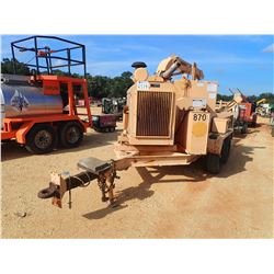 BRUSH BANDIT 280XP, JOHN DEERE DIESEL ENGINE, T/A TRAILER, METER READING 202 HOURS, (COUNTY OWNED) (