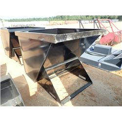 1.75 YARD TRASH HOPPER, FITS SKID STEER LOADER (B-5)