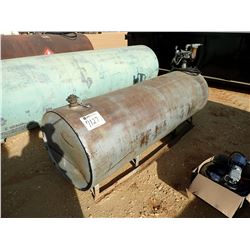 FUEL STORAGE TANK W/12V PUMP, HOSE & NOZZLE, SKID MTD (B7)