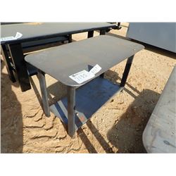 TABLE, WELDING SHOP, 30" X 57" W/ SHELF, HEAVY DUTY (B-7)