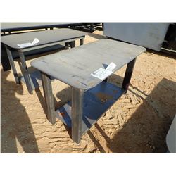 TABLE, WELDING SHOP, 30" X 57" W/ SHELF, HEAVY DUTY (B-7)