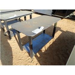 TABLE, WELDING SHOP, 30" X 57" W/ SHELF, HEAVY DUTY (B-7)