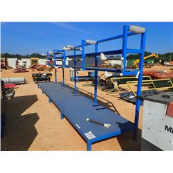 42" X 20' METAL/WOOD STORAGE RACK (B-9)