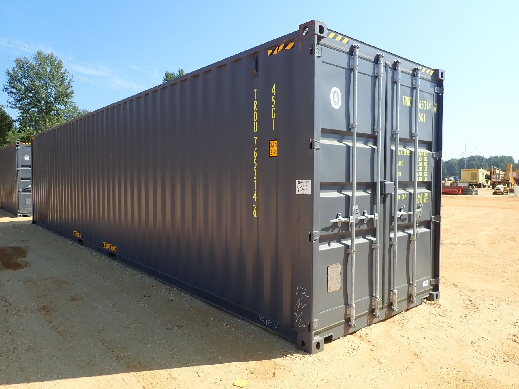 40' STEEL SHIPPING CONTAINER (B9) J.M. Wood Auction Company, Inc.