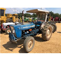 FORD 3600 FARM TRACTOR, VIN/SN:494108 - 1 REMOTE, CANOPY, 13.6-28 TIRES, METER READING 3,967 HOURS