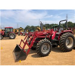 MAHINDRA 6500 FARM TRACTOR, VIN/SN:PS-1055 - MFWD, 2 REMOTES, TAS ML360 FRONT LOADER ATTACHMENT, ROL