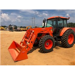KUBOTA M108S FARM TRACTOR, VIN/SN:74350 - MFWD, (2) REMOTES, KUBOTA LA1403 FRONT LOADER ATTACH, BUCK