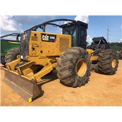 2015 CAT 545D SKIDDER, VIN/SN:KGP00104 - GRAPPLE, DUAL ARCH, WINCH, CAB, A/C, 35.5L-32 TIRES, METER 