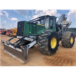 2010 JOHN DEERE 748H SKIDDER, VIN/SN:629399 - GRAPPLE, DUAL ARCH, WINCH, CAB, A/C, 35.5L-32 TIRES
