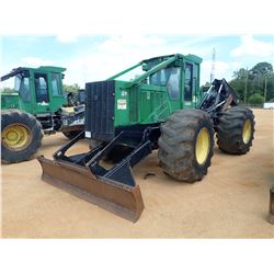 JOHN DEERE 648H SKIDDER, VIN/SN:656944 - GRAPPLE, DUAL ARCH, CAB, A/C, 30.5R32 TIRES, METER READING 
