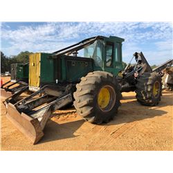 TIMBERJACK 648H SKIDDER, VIN/SN:641189 - GRAPPLE, DUAL ARCH, WINCH, CAB, A/C, 30.5L-32 TRIES, METER 