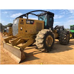 2015 CAT 525D SKIDDER, VIN/SN:GKP00281 - GRAPPLE, SINGLE ARCH, CAB, A/C, 30.5L-32 TIRES, METER READI