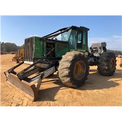 JOHN DEERE 648G III SKIDDER, VIN/SN:606341 - SINGLE ARCH, WINCH, CAB, 30.5L-32 TIRES, METER READING 