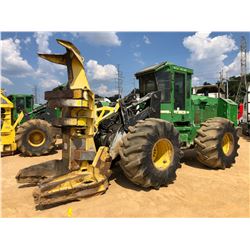 JOHN DEERE 843J FELLER BUNCHER, VIN/SN:622126 - FD22B SAW HEAD, CAB, A/C, 28L-26 TIRES, METER READIN