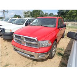 2009 RAM BIG HORN PICKUP TRUCK, VIN/SN:1D3HB13T69J525524 - CREW CAB, V9 GAS ENGINE, A/T, ODOMETER RE