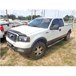 2004 FORD F150 PICKUP TRUCK, VIN/SN:1FTPX14584NA75981 - EXT CAB, V8 GAS ENGINE, A/T, ODOMETER READIN