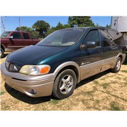 2001 PONTIAC MONTANA VAN, VIN/SN:1GMDXD3E61D170308 - GAS ENGINE, A/T, ODOMETER READING 136,659 MILES