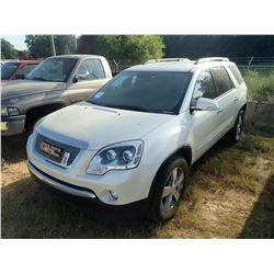 2011 GMC ARCADIA, VIN/SN:1GKKRRED3BJ362405 - GAS ENGINE, A/T, ODOMETER READING 157,460 MILES