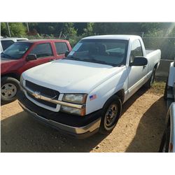 2004 CHEVROLET SILVERADO PICKUP TRUCK, VIN/SN:1GCEC14V64Z185584 - GAS ENGINE, A/T, ODOMETER READING 