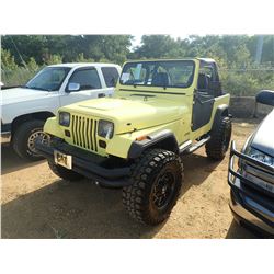 2008 JEEP VIN/SN:20CHV81K78B528634 - 4X4, 4 CYL GAS ENGINE, 5 SPEED TRANS, BIKINI TOP, ODOMETER READ